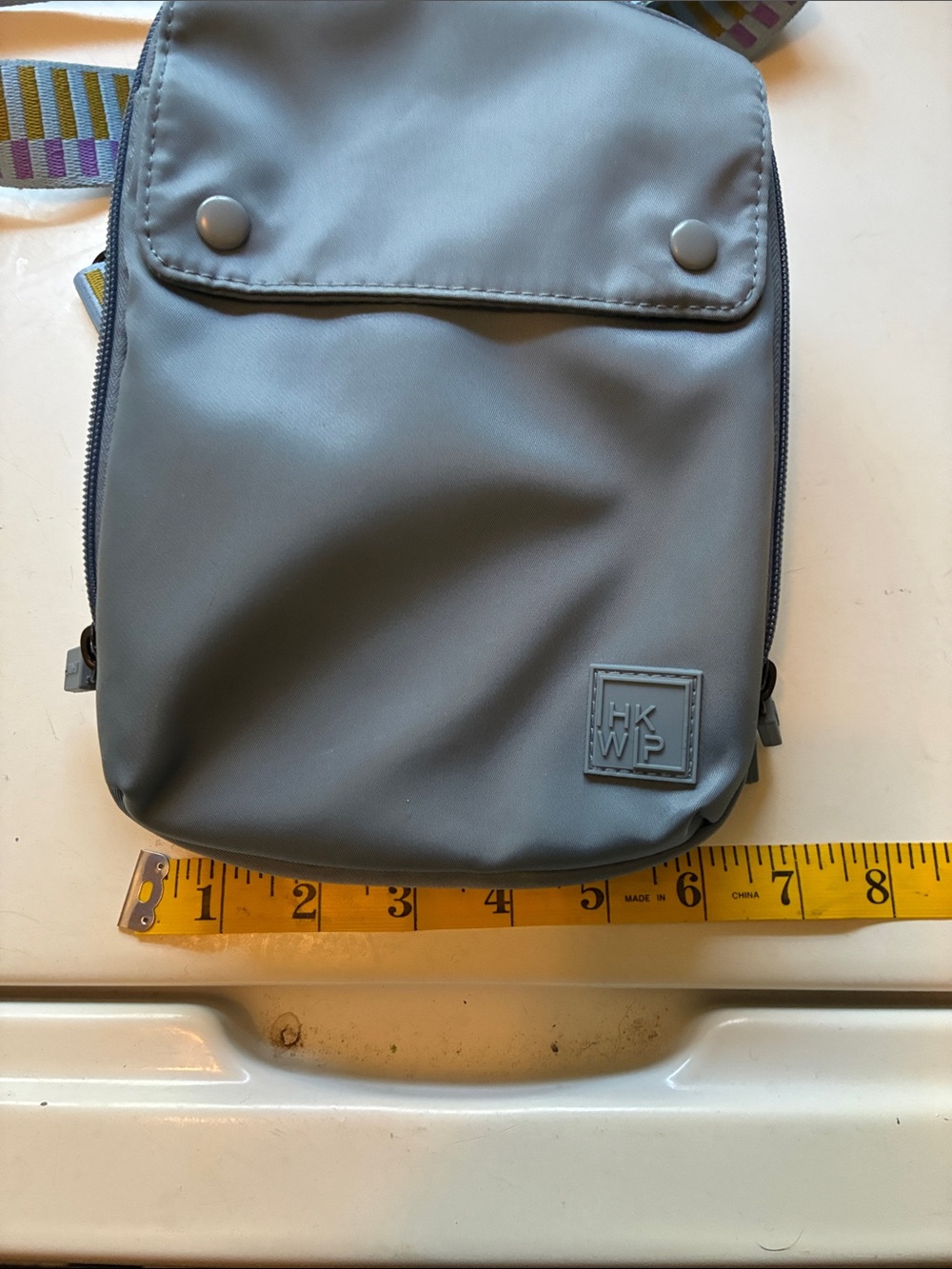 Ihkwip Sling/ Crossbody Bag - Blue with Patterned Strap - Picture 7 of 10
